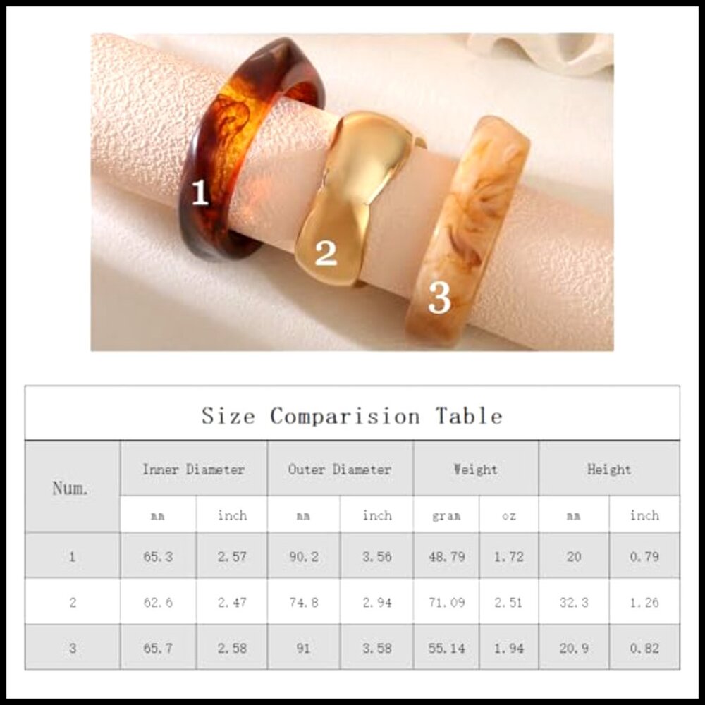Chunky Acrylic Bangle Bracelets Set Stackable Tre… - image 5
